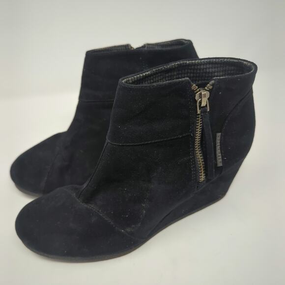 Attention Emmy Black Booties Wedges Booties Womens Size 7 - Picture 1 of 8